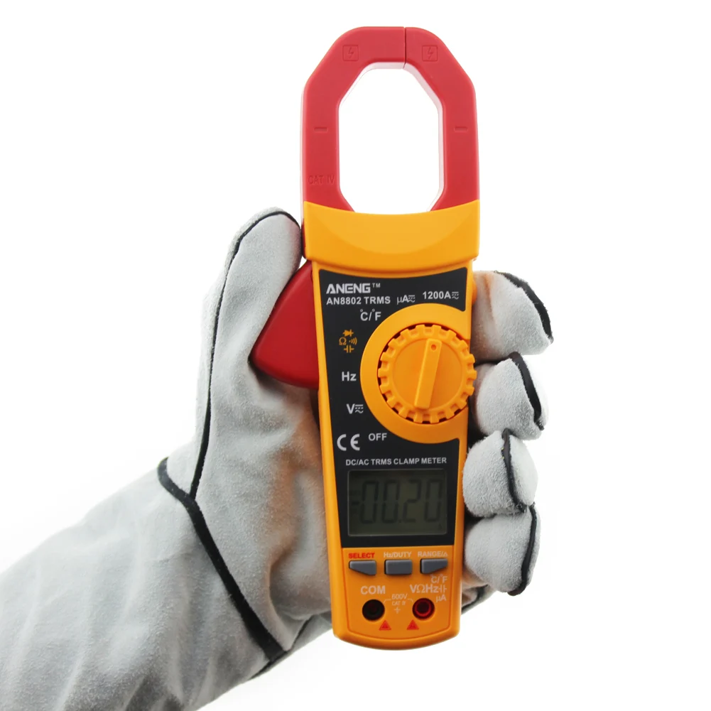 

AN8802 True RMS Digital Clamp Multimeter Auto Range 6000 Counts AC/DC Voltimetro Amperimertro Professional Clamp Multimeter