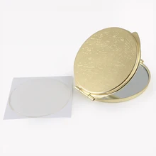 20 шт./лот золото компактное зеркало чистое увеличительное диаметр 51 мм карманное зеркало+ эпоксидная наклейка DIY Набор 18032-1 маленькая полоска заказ