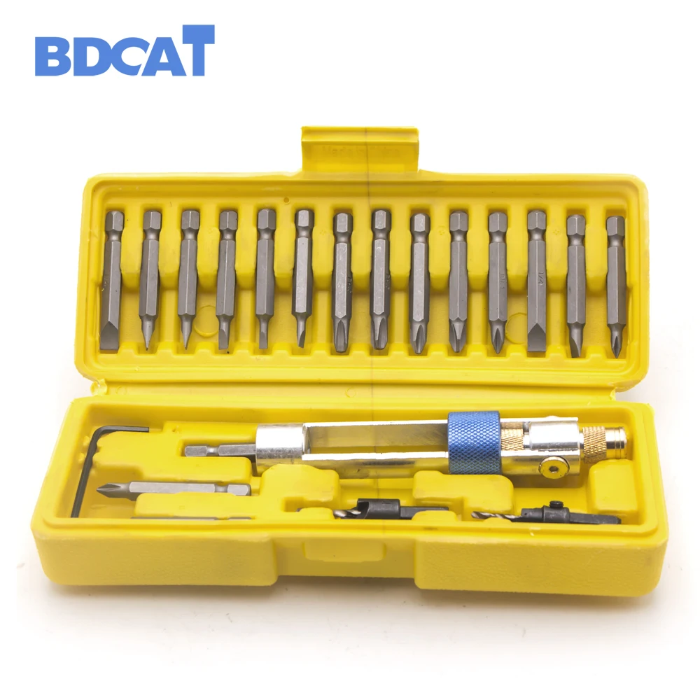 

BDCAT Half Time Drill High Speed Steel Drill Driver Double Use Hand Screwdriver Head With Storage Box Multi-functional Tools