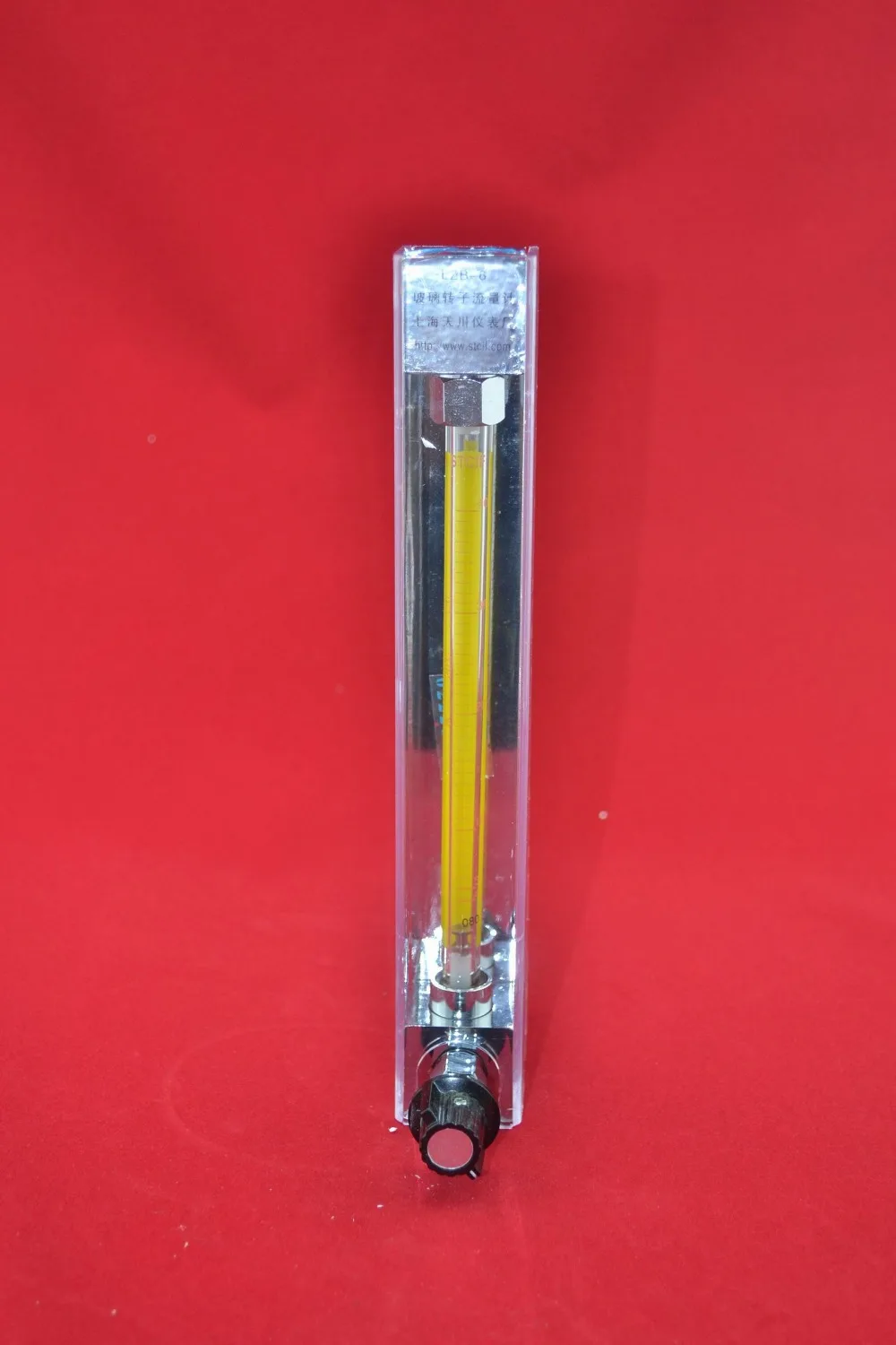 LZB -4, glass rotameter flow meter with control valve for liquid and gas. conectrator ,it  can adjust  flow