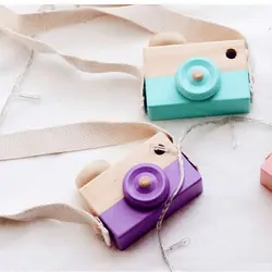 Игрушечные камеры мини милые деревянные камера для маленьких детей висит Опора украшения образования детей на день рождения