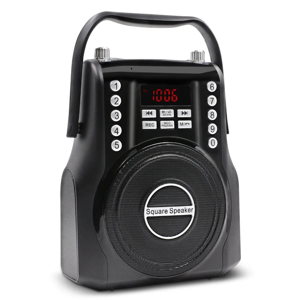 

Lefon Portable FM Radio Wireless Bluetooth Loud Speaker Powerful Stereo Amplifier MP3 Music Player 3.5mm AUX Handsfree Talking