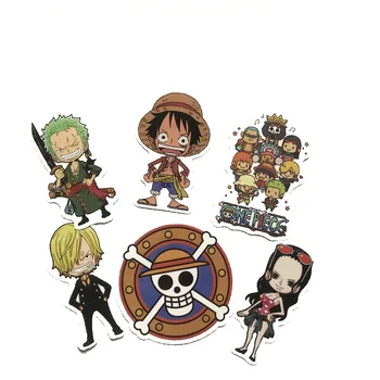 

7 pcs One Piece Anime Sticker Luffy Tony Chopper Cute Waterproof Suitcase Laptop Guitar Luggage Skateboard Bicycle Toy