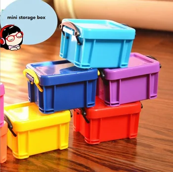 

Creative Home Small Candy Color Mini Lock Storage Box Super Cute Hairpin Earring Jewelry Storage Box Tin Box