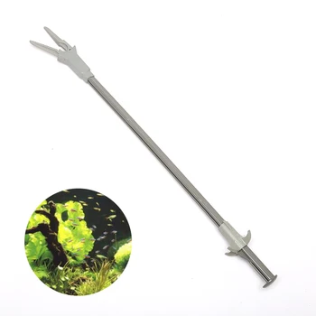 

50cm Aquarium Cleaning Clamp Plant Pruning Tongs Fish Tank Straight Tweezer Forceps Clip Universal Cleaning Tool