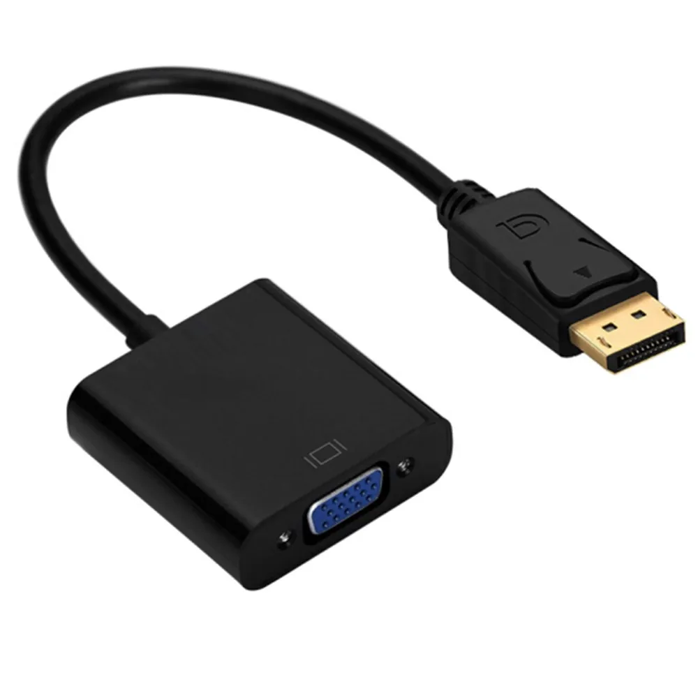 

DP to VGA Adapter Converter 1080P DisplayPort Male to VGA Female Cable Converter Adapter For Projector DTV TV HDVD Laptop