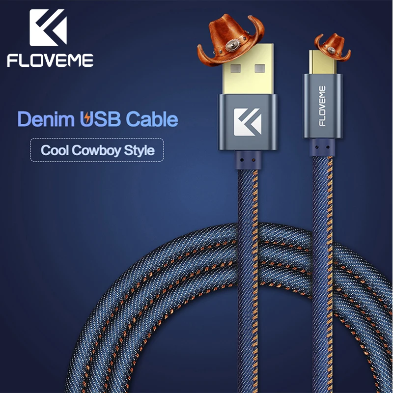 FLOVEME مايكرو كابل USB لسامسونج غالاكسي S6 S7 بارد الدنيم سريع شاحن USB كابو ل Xiaomi هواوي شاحن هاتف محمول يعمل بنظام تشغيل أندرويد كابلات