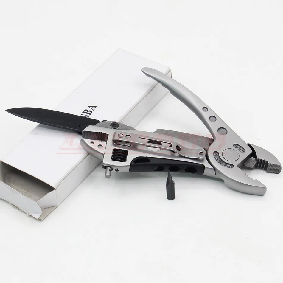 

RIESBA Multitool Pliers Pocket Knife Screwdriver Set Kit Adjustable Wrench Jaw Spanner Repair Survival Hand Multi Tools Mini
