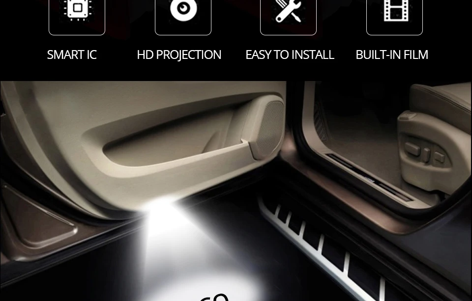 LED Car Accessories Auto Door Laser Projector Logo Emblem Welcome Shadow Lamp For Mercedes Benz W212 W176 4MATIC A C ML GL Class (3)