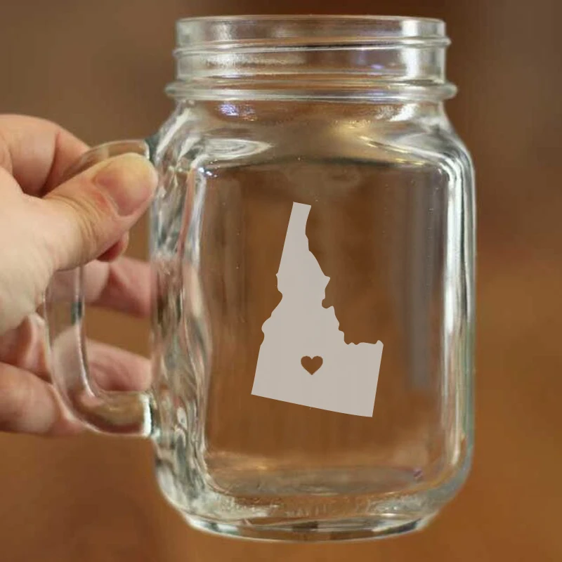 Mason Jar Stylish Glass Mason Cup Large Capacity Can Hold 450ML Water