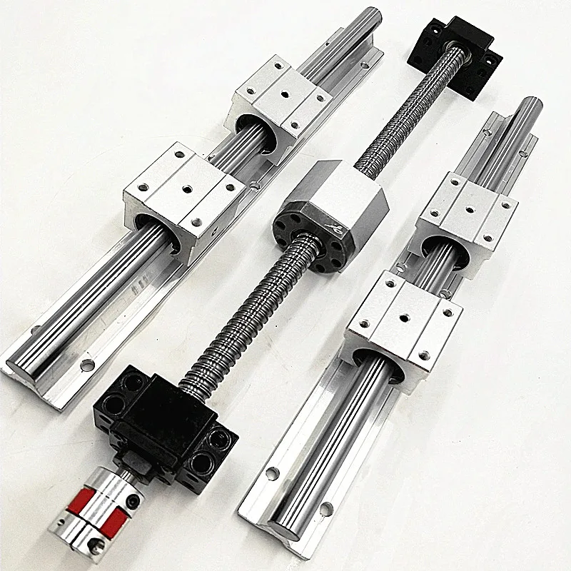 

SBR16-300/850/1300mm linear rails+4 sets 1605/1610 ball screws+4 sets BKBF12+4 pcs DSG16+4pcs 8x10mm coupler Factory direct