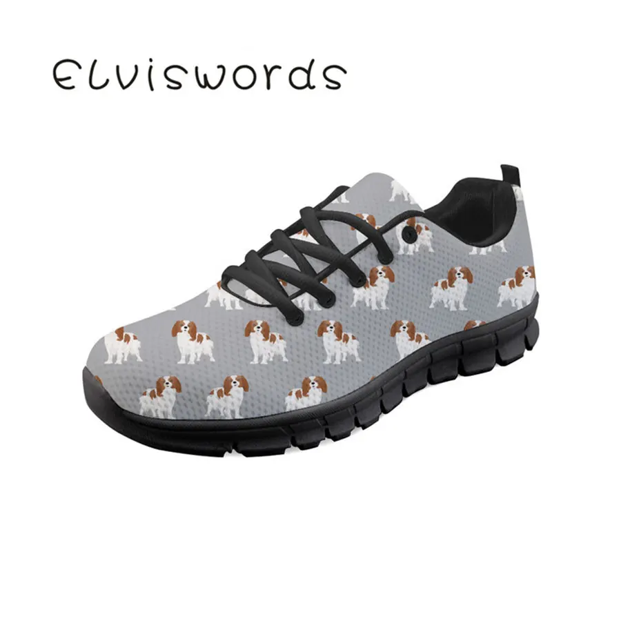 

Women's Shoes Spring and Summer New Lace-up Flat Casual Shoes Cavalier King Printed Breathable Soft Outdoor Sports Shoes