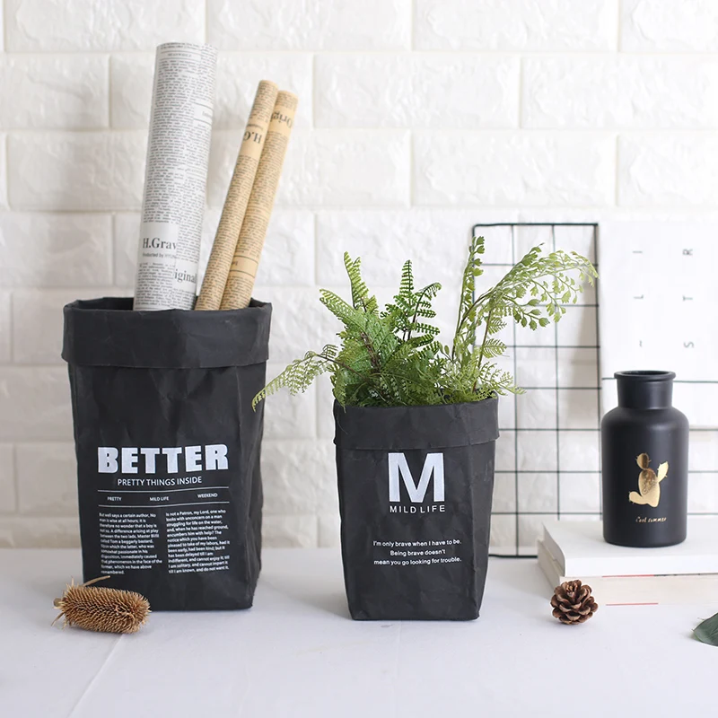 INS الشمال قابل للغسل الثقيلة كرافت ورقة تخزين أكياس للطي الاطفال اللعب المنظم الأطفال غرفة الطفل الملابس الملابس الغسيل حقيبة