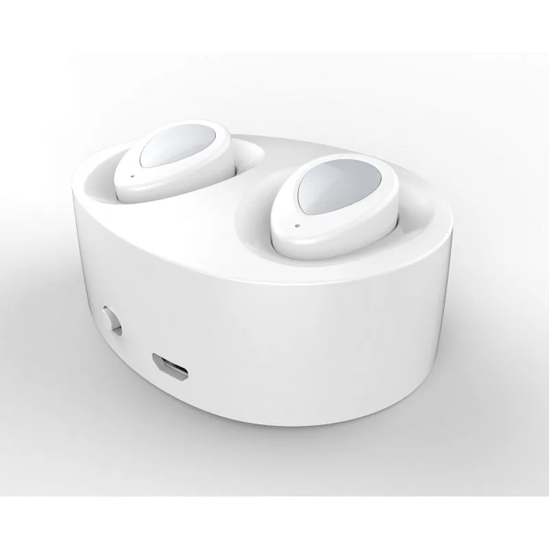 CUFOK K2 bluetooth-гарнитура настоящие беспроводные наушники TWS наушники с зарядным устройством в ухо наушник для Apple Phone iPhone samsung - Цвет: white silver