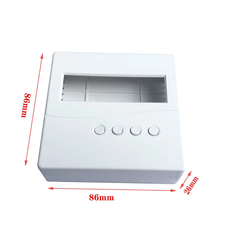 1 шт. белый электронный проект коробка практичный пластиковый корпус чехол с кнопками для DIY LCD1602 86x86x26 мм