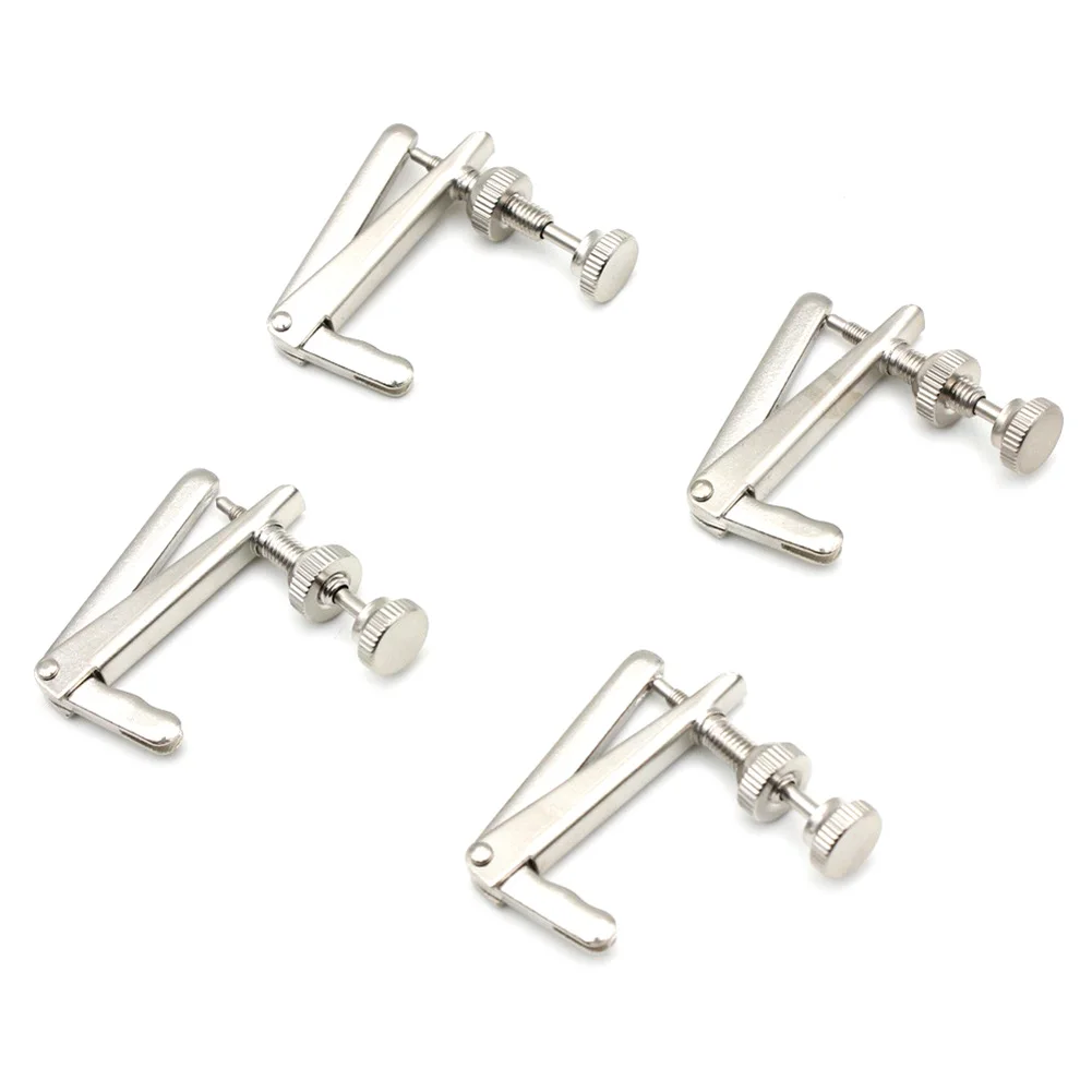 Cello Fine Tuners, 3/4-4/4 Cello Fine Tuners Metal Fine Tuners Replacement 4Pcs For Cello Silver