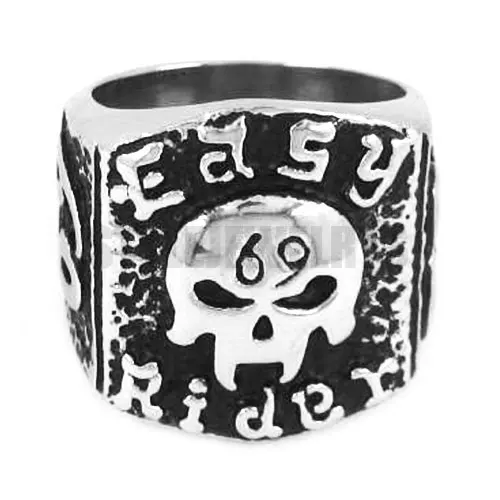 Easy Rider 69 Er Skull Motor Biker Ring Gioielli In Acciaio Inossidabile Moda Moto Biker Men Ring All'Ingrosso Swr0314A