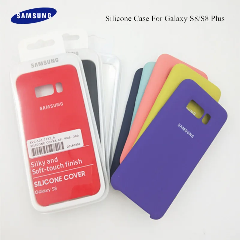 

S8/S8 Plus Case Original Samsung Galaxy S8+ Silky Silicone Cover Soft-Touch Finish Back Protective Case For S8/S8plus