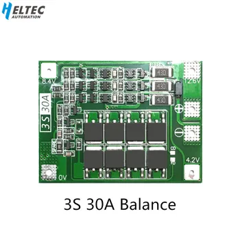 

3S 30A BMS Board Balance current 11.1V 12.6V 18650 Lithium Battery Protection Board with equalization Drive drill 30A current