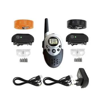 

546 Yard/500 Meter Dog Bark Training Collar For 2 Dogs Remote Control Waterproof Rechargeable Portable 3 Mode Pet Supplies