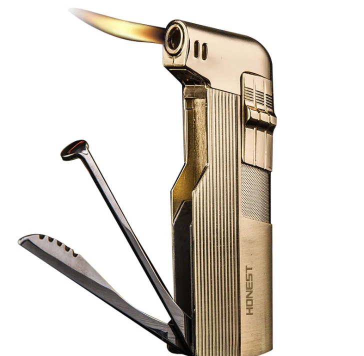 Цена Креативные инструменты для табачных труб, зажигалка, струйный бутановый фонарь, газовая сигарета, надувная Зажигалка из нержавеющей стали, ...