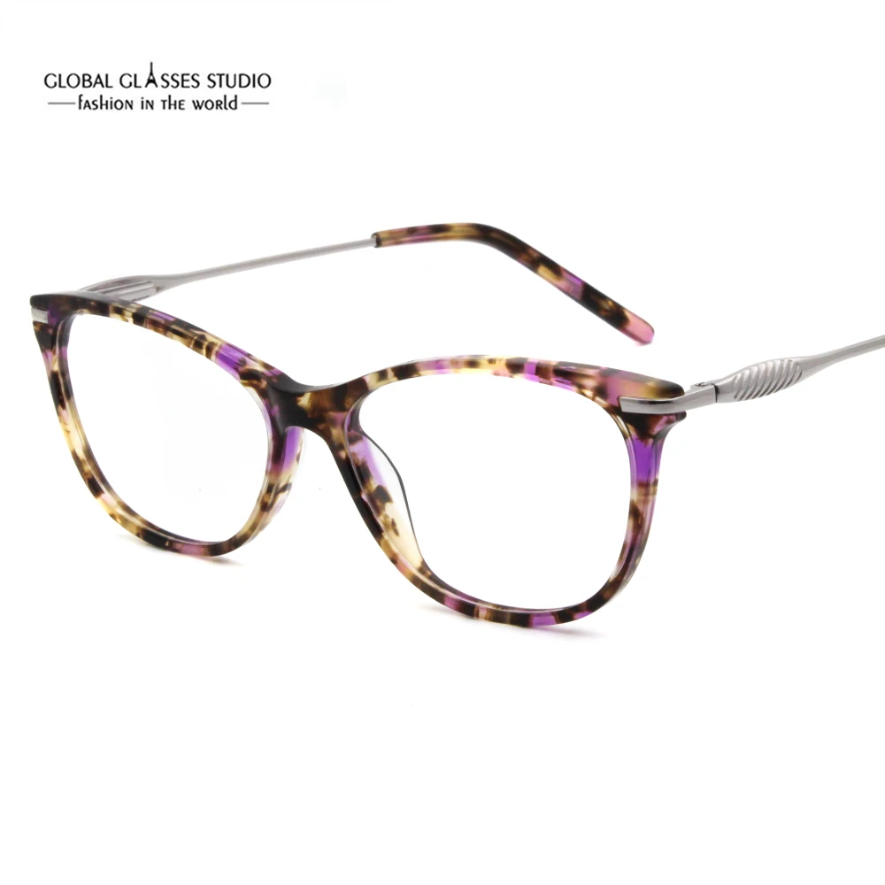 

New Fashion Simple Cat Eye Acetate Optical Frames Eyeglasses G118