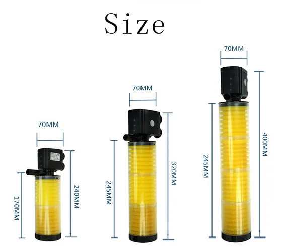 Аквариум Многофункциональный фильтр насос аквариума 2/3/4 слоя внутренний фильтр sobo WP-3300A/B/C 1200L/ч 1500L/ч 1800L/ч повесить насос