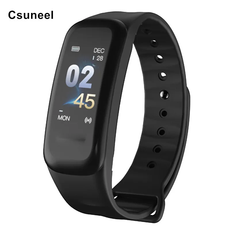 

Csuneel F1 Smart Watch Heart Rate Blood Pressure Monitoring Sports Bracelet Waterproof Pedometer Smart Wristband for IOS/Android