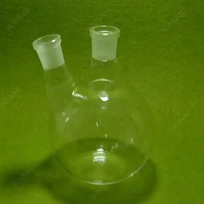 1000ml 2 Neck Flat Bottom Boiling Flask 24/29 Joint Glass Flask lab Glassware