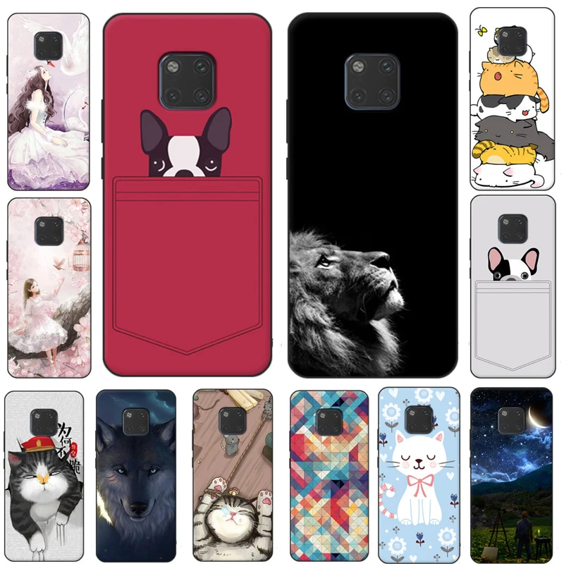 

For Huawei Mate 20 Pro Case Cover Animal Cartoon Soft TPU Silicone Cover For Huawei Mate20 Pro Mate20Pro Capa Mate 20Pro 6.39"