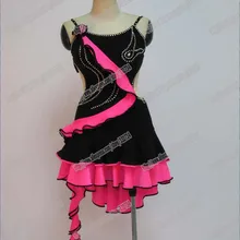 Черный латинский танец платье, платье для танцев, танцевальный костюм, девушка, леди, танцор, топ продаж, горячий Стиль, черный коллекция, конкурс дрес, L-0026