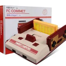 Компактная игровая консоль с 500 8 бит встроенных игр с 2 контроллеры Поддержка игровой картридж