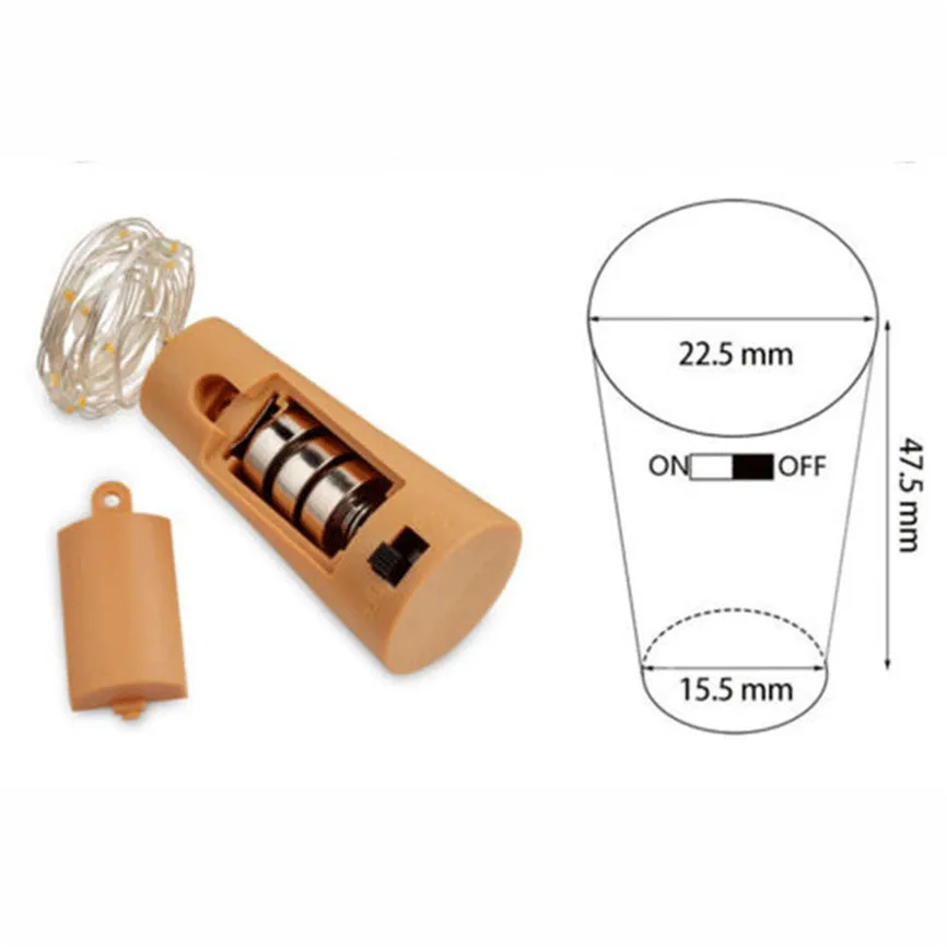 Рождественская лампа струна 1 м 10 светодиодный в форме пробки струны бутылки огни в форме пробки для бутылки вина вечерние украшения Oct#3