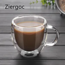 AI DI двойной стеклянный простой стиль кофейная кружка набор пивная кружка Питьевая офисная чашка прозрачные питьевые принадлежности