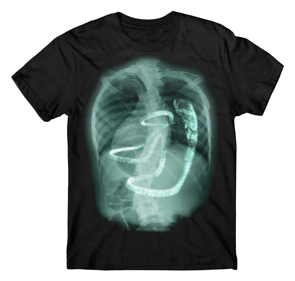 

Xenomorph T Shirt Aliens T Shirt Chestburster X Ray T Shirt Alien Covenant T Shirt Summer Famous Clothing Solid Color