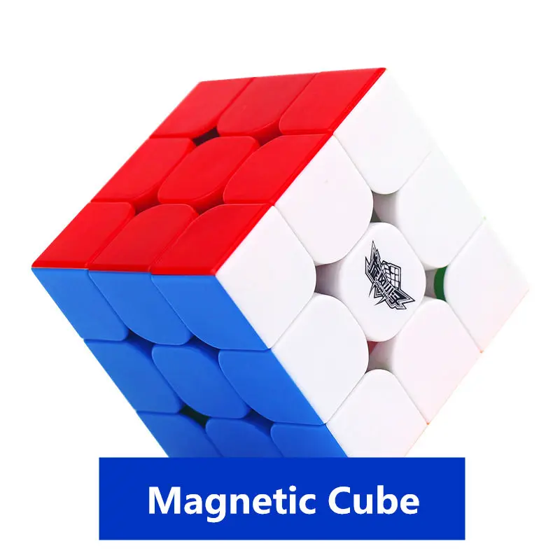 3X3X3 Магнитная для скоростного магического кубика, стикерная профессиональная магниты куб головоломка Подарочная коробка с мячом Развивающие игрушки для детей