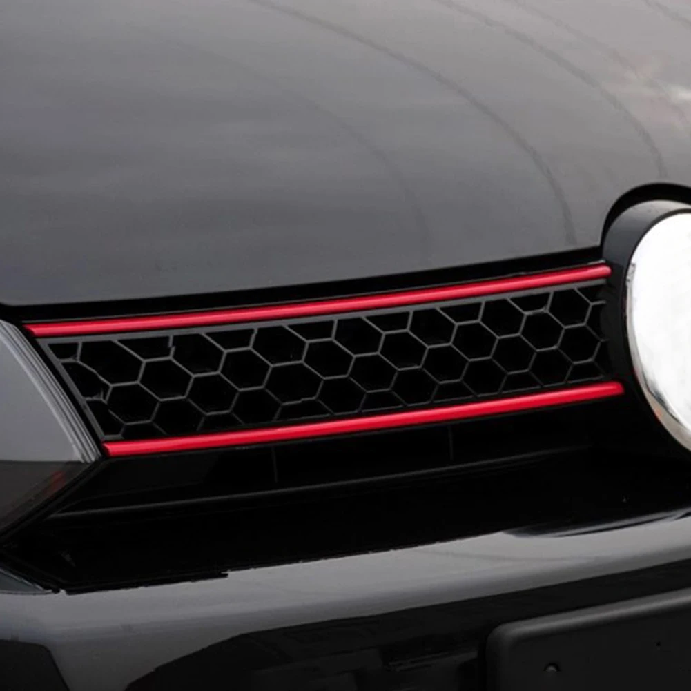 Front Hood Grille Reflective Fabric Decals Car Strip Sticker Decoration for VW Golf 6 7 Tiguan accesorios automovil