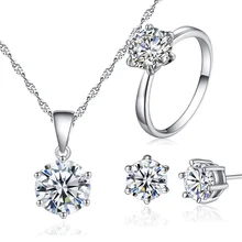 KobitAce Necklace pendant earrings set with a small set of 6 claw necklace earrings set for
