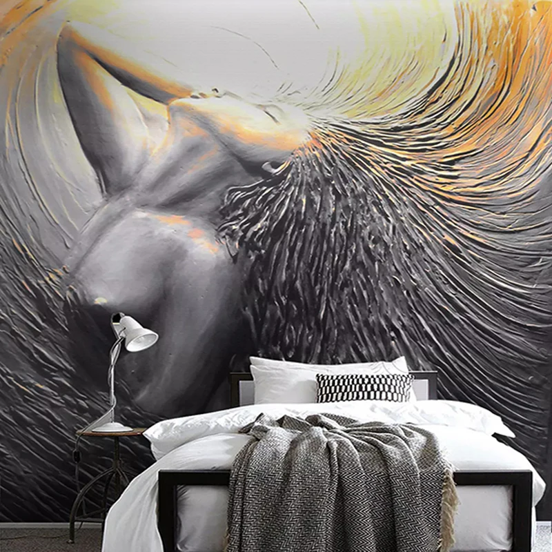 Пользовательские фото обои в европейском стиле 3D стерео фигурка роспись