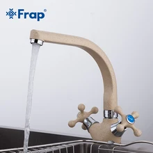 Frap NEW Multicolor Spray painting Kitchen sink Faucet Cold and Hot Water Mixer Tap Double Handle 360 Rotation F5408-7/8/10/21