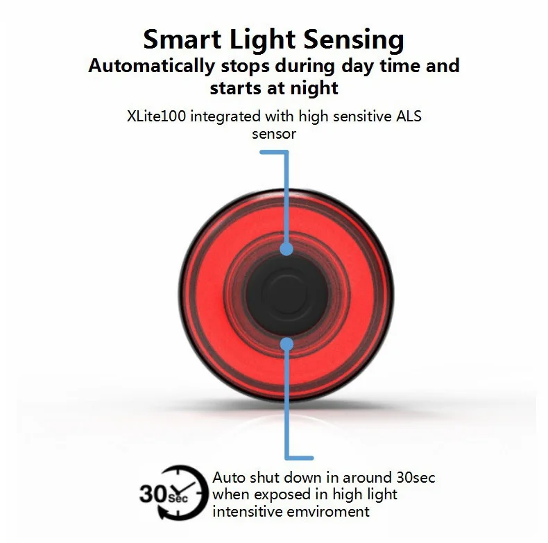 Top XLITE100 Bicycle Flashlight Bike Rear Light Auto Start/Stop Brake Sensing IPx6 Waterproof LED Charging Cycling Taillight 41 Top XLITE100 Bicycle Flashlight Bike Rear Light Auto Start/Stop Brake Sensing IPx6 Waterproof LED Charging Cycling Taillight 41