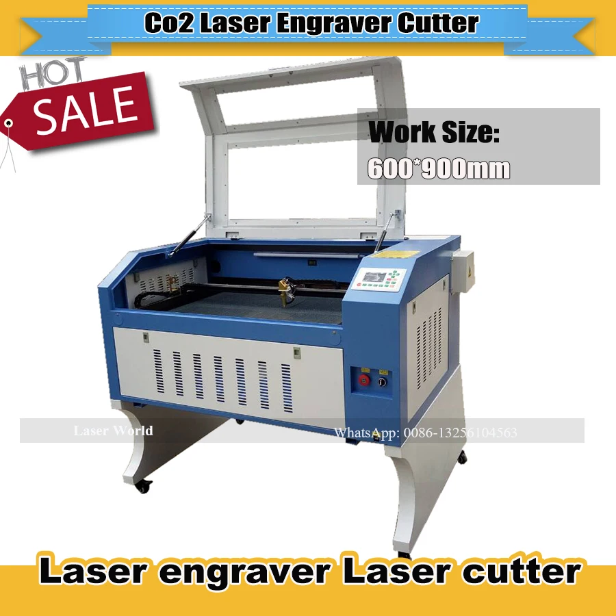 

CNC CO2 laser wood engraving machine laser engraver cutting machine 6090 9060 with 80W/90W reci/100W glass laser tube