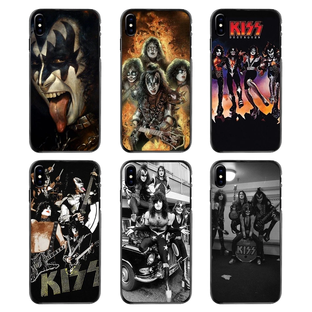 США Америка поцелуй с изображением рок-группы для Iphone 4 4s 5 5S 5C SE 6 S 7 8 Plus X XR XS Max iPod