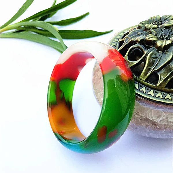 Natural colorful jade bracelet Xinjiang Hetian Jade Gobi Jade Agate