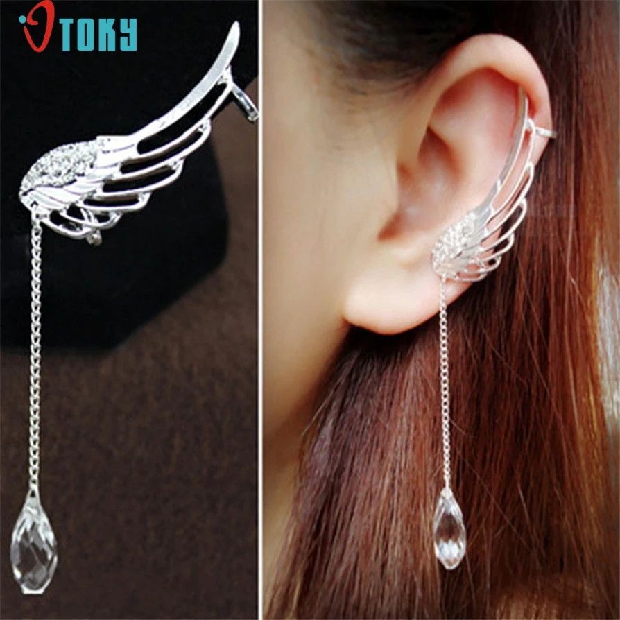 

OTOKY Gussy Life New Fashion Gothic Punk Temptation Metal Dragon Bite Ear Cuff Wrap Earring Mar11