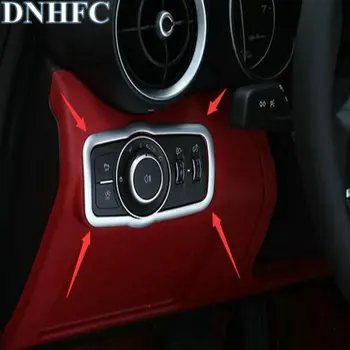 

DNHFC the car headlights adjust the button to decorate the ring for Alfa Romeo Giulia 2017 2018