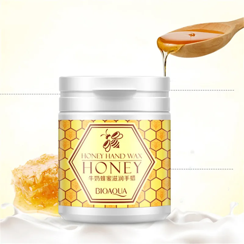 

BIOAQUA Honey Milk Nourishing Hand Mask Paraffin Wax Winter Hydrating Moisturizing Exfoliating Hand Care For Woman/Man 170g