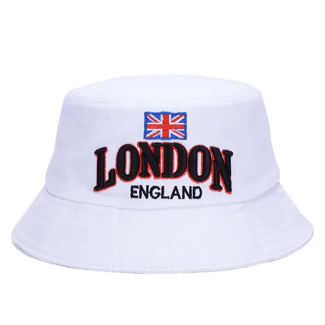 BomHCS Cotton Letters LONDON M Flag Bucket Hat Women Men Summer Travel Sun Hats Baseball Caps