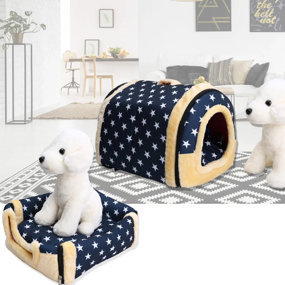

Foldable Dog House Bed/Sofa Soft Waterproof Portable Pet Travel Kennels Detachable Bed/Nests for Small/Medium/Large Dogs/Cats