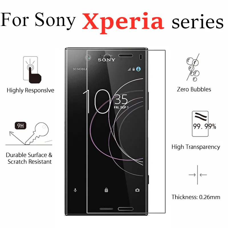 Защитное стекло для экрана sony xperia xa1 Plus xa2 ультра защитное xa xa1Ultra a1 закаленное |
